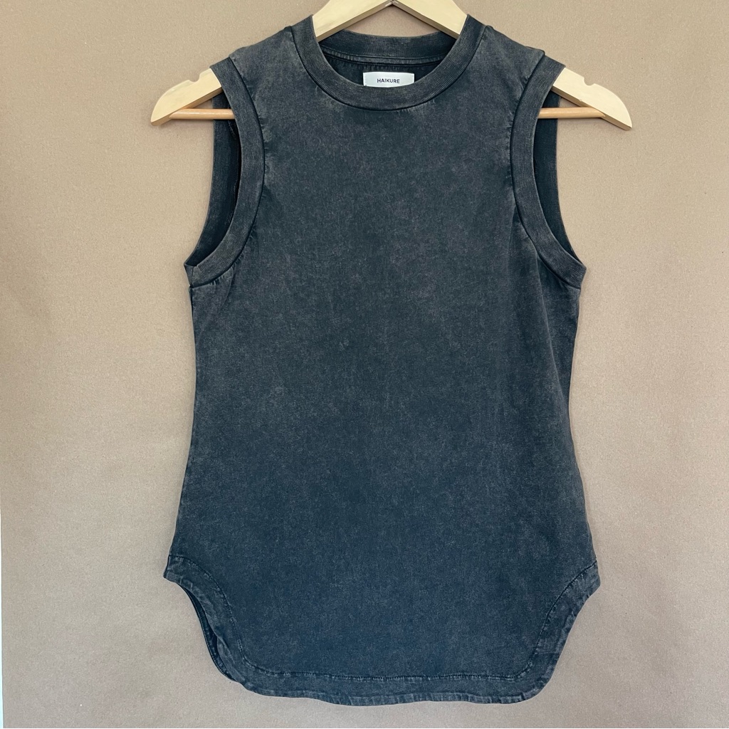 Haikure + Net Sustain Leslie Cotton - Jersey Tank Charcoal Size Small Like New